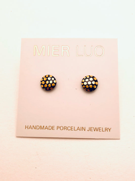 Ladybug Flat Studs, Black
