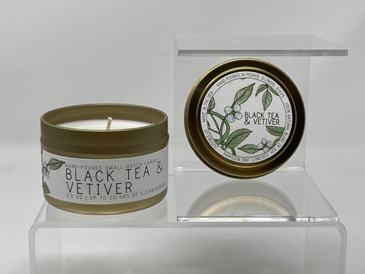 Black Tea Vetiver Travel Candle