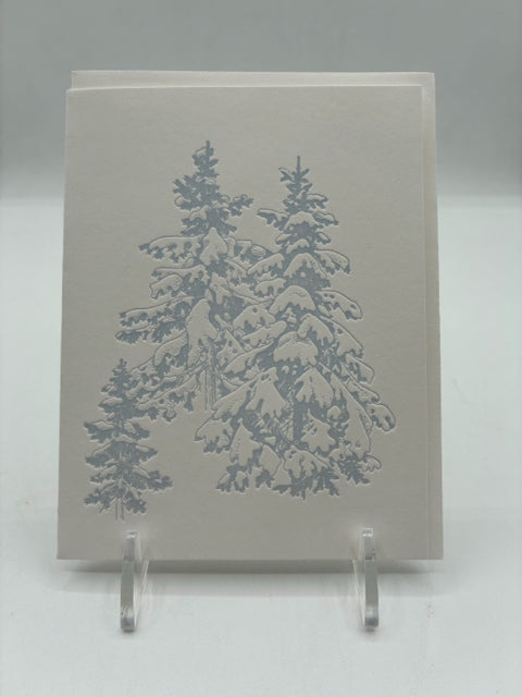 Snowy Evergreens Card