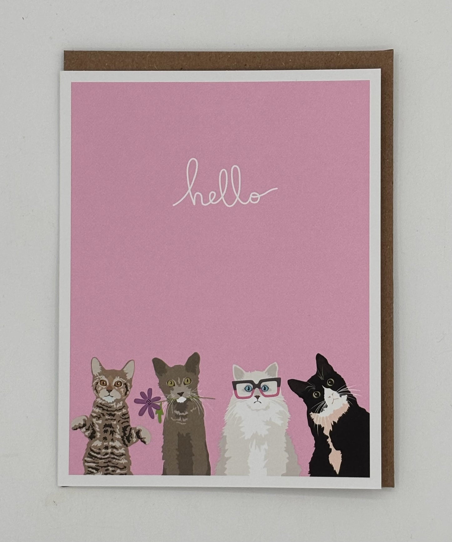 Hello Cats Blank Card