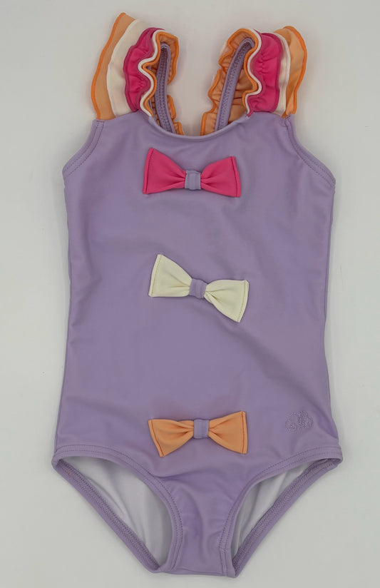 18-24 M  Lilac Swimsuit with Ruffles and Bows