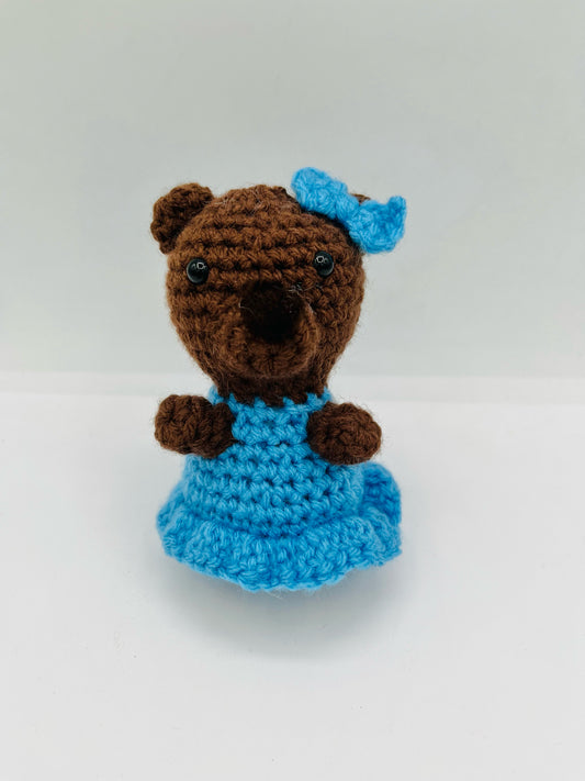Bear with Blue Dress