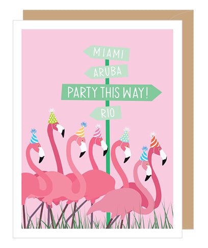 Flamingo Birthday Card