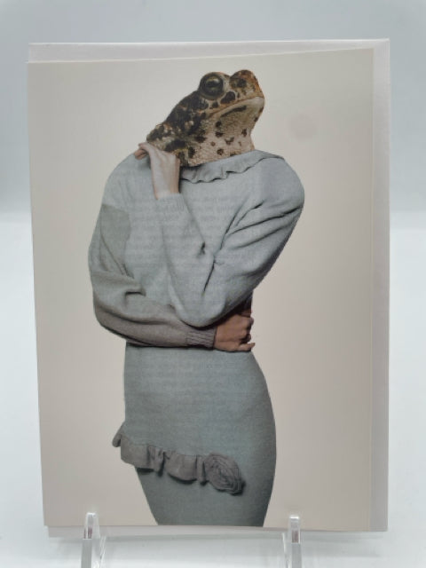 Frog In A Blue Dress Card