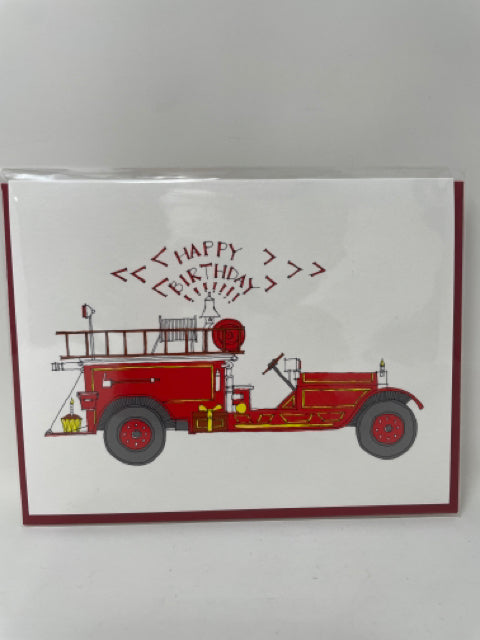 Firetruck Birthday Card