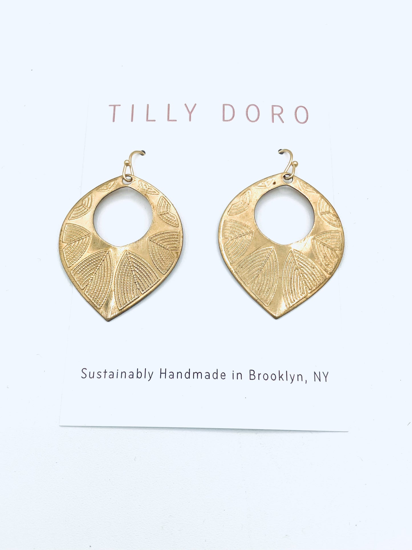 Etched Teardrop Earrings