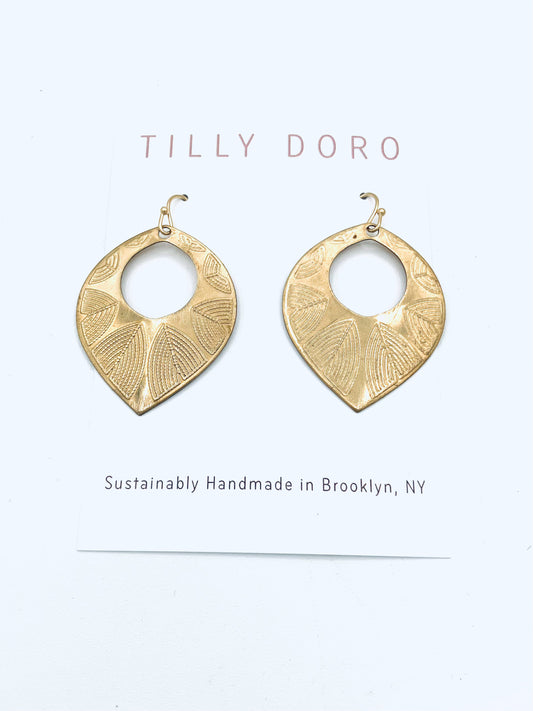 Etched Teardrop Earrings