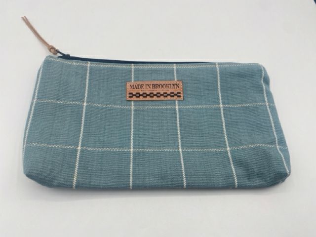 Blue & White Plaid Pouch