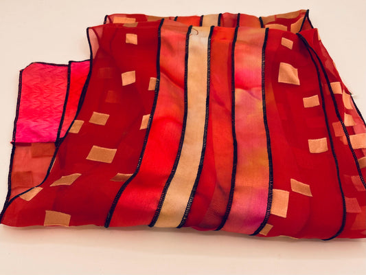 Silk Collage Gold Tangerine