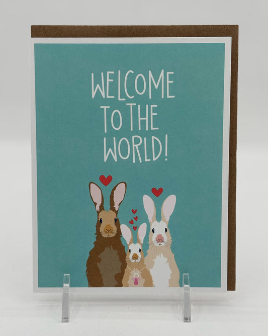 Welcome To the World Baby Hare Card