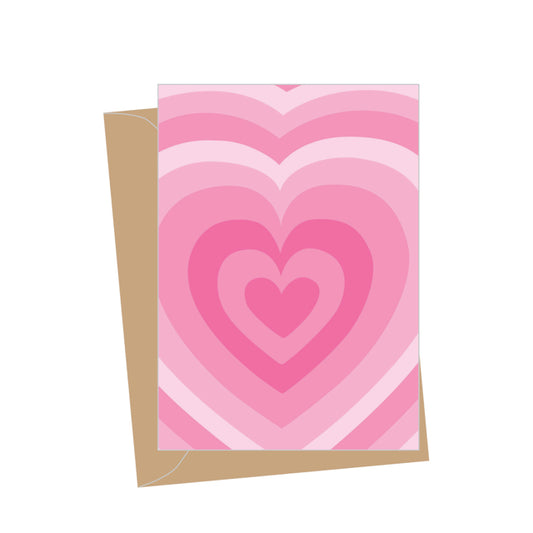 Mini Pink Heart Enclosure Card