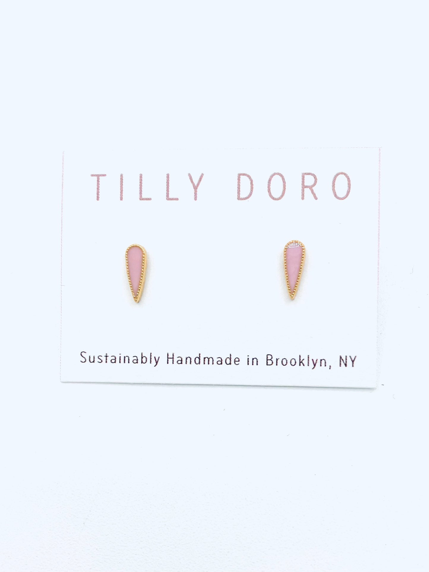 Small Diamonds with Pink Stones Earrings