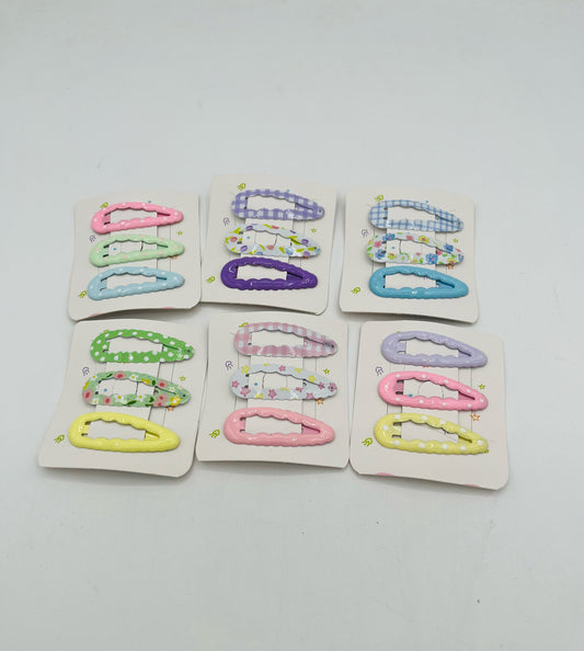 Spring Enamel Barrettes (set of 3)