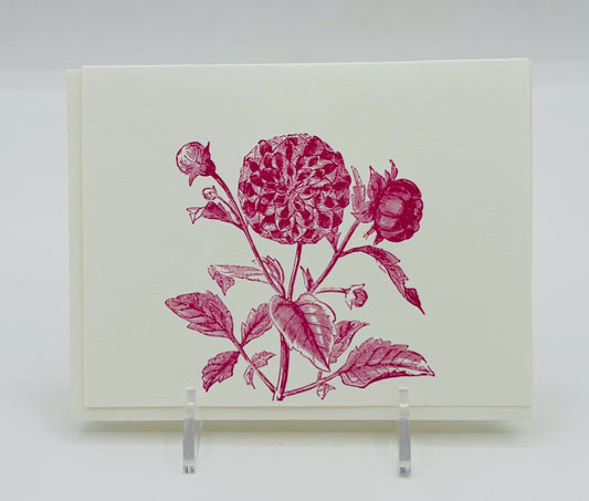 Purple Dahlia Card