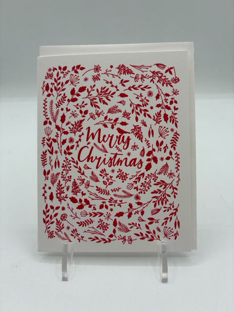 Merry Christmas Red Wallpaper Card