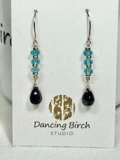 Apatite & Blue Labradorite Earrings