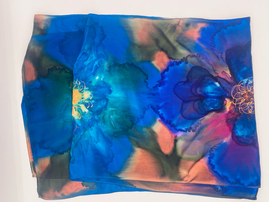 Silk Floral Scarf