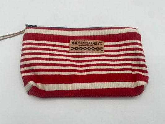 Red & White Striped Pouch