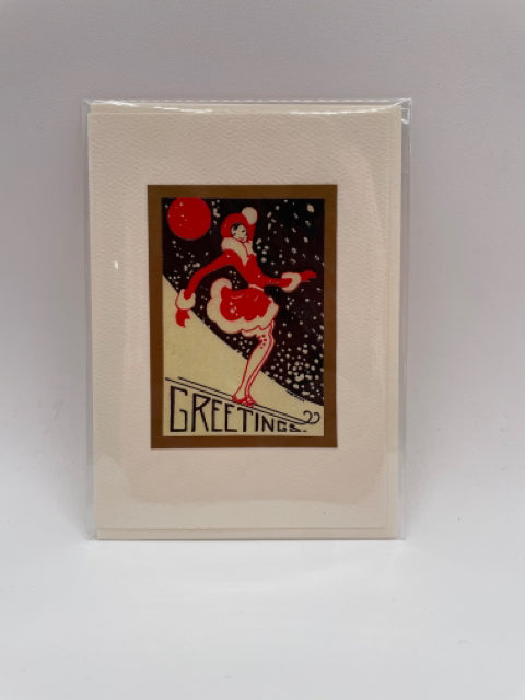Christmas Skier Card