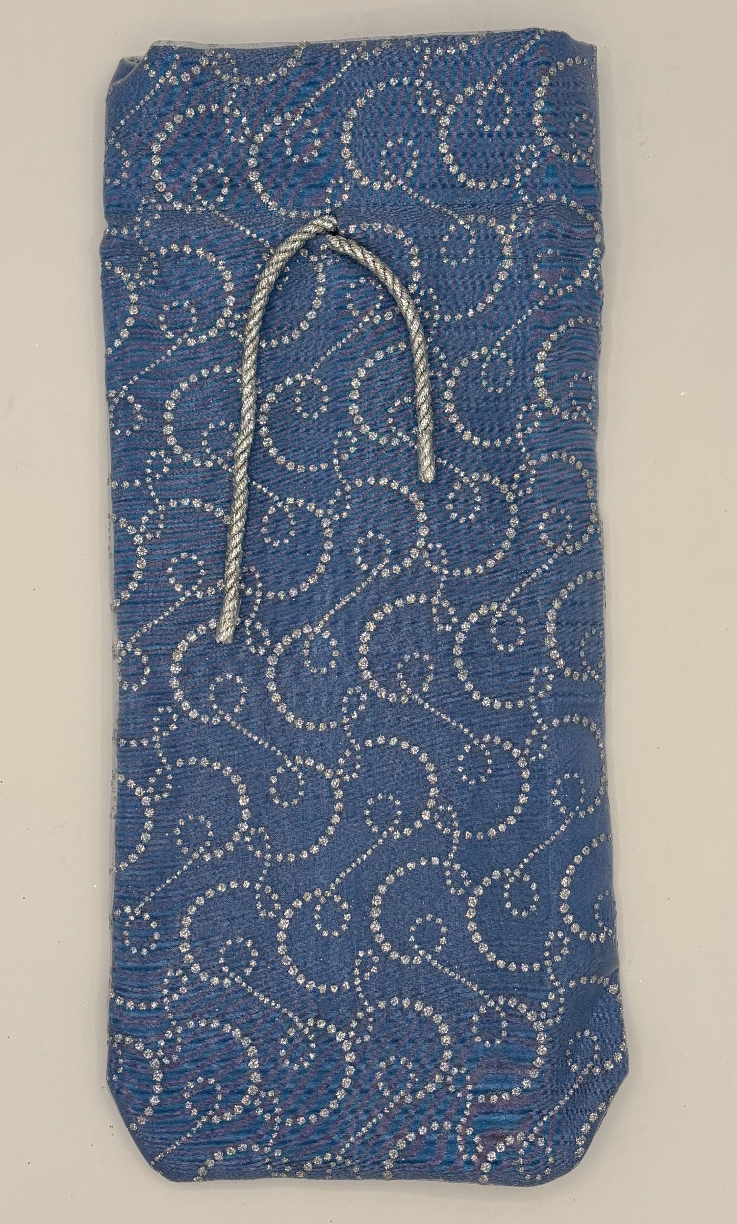 Ice Blue Gift Bag with Silver Glitter