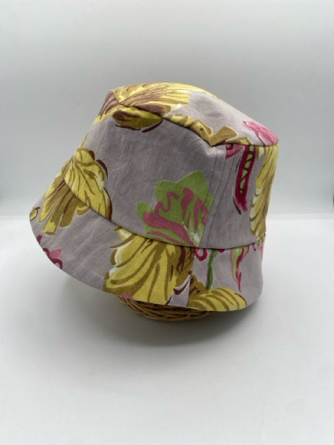 Gray Floral Bucket Hat