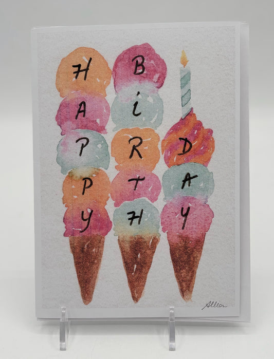Birthday Ice Cream Card