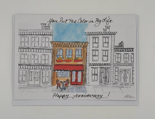 You Put th Color in My Life Anniversary Card