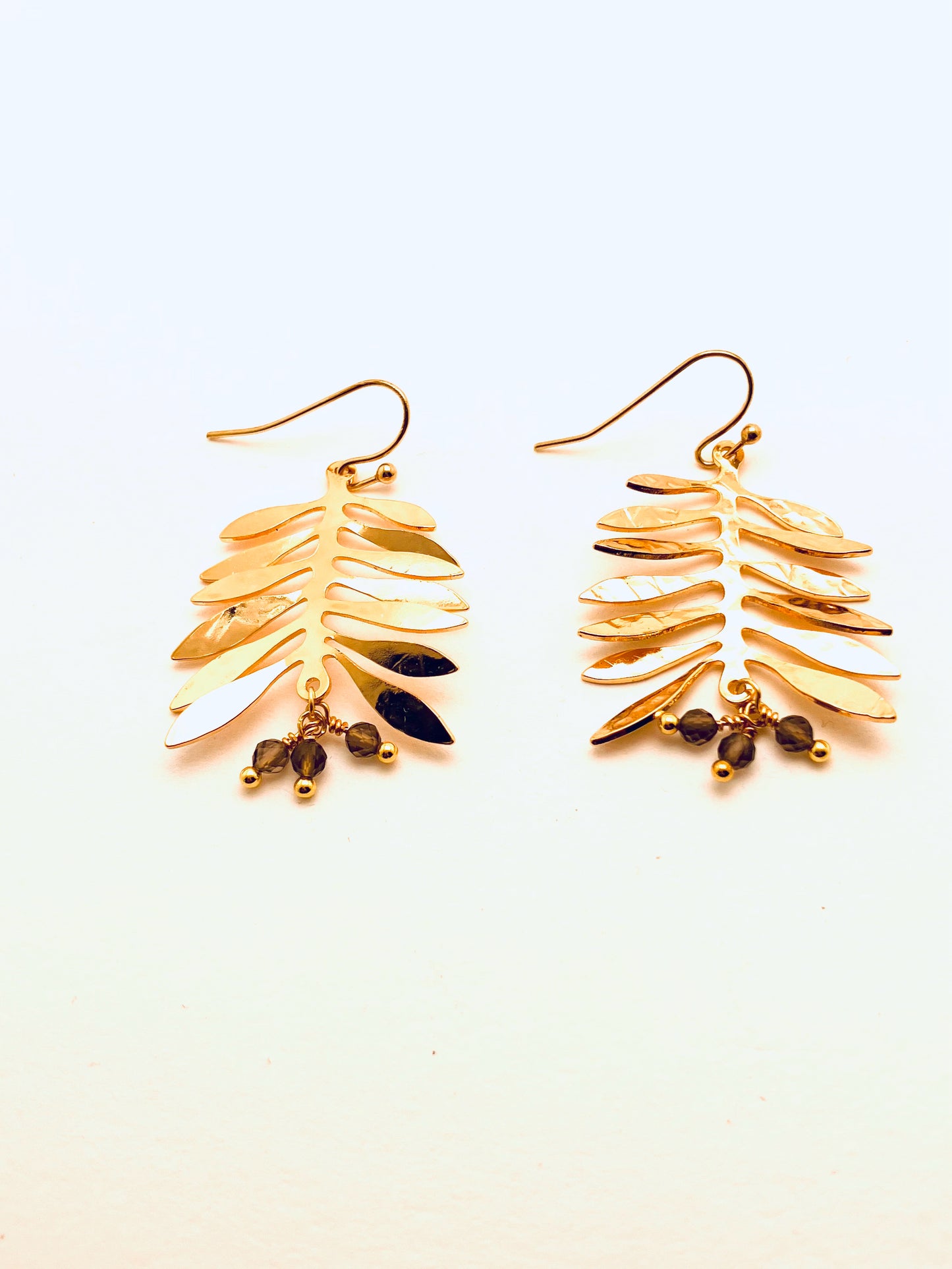 Vine Earrings with Smokey Quartz