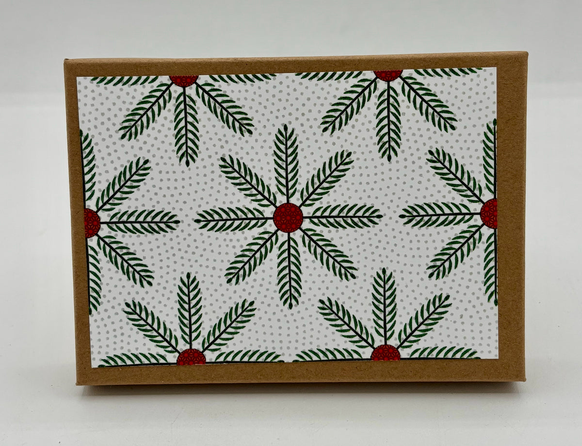 10 Christmans Fir Boxed Cards And Envelopes