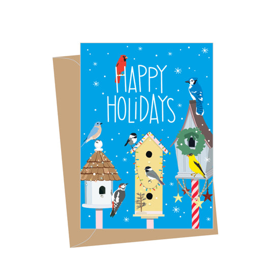 Mini Holiday Birdhouses Enclosure Cards