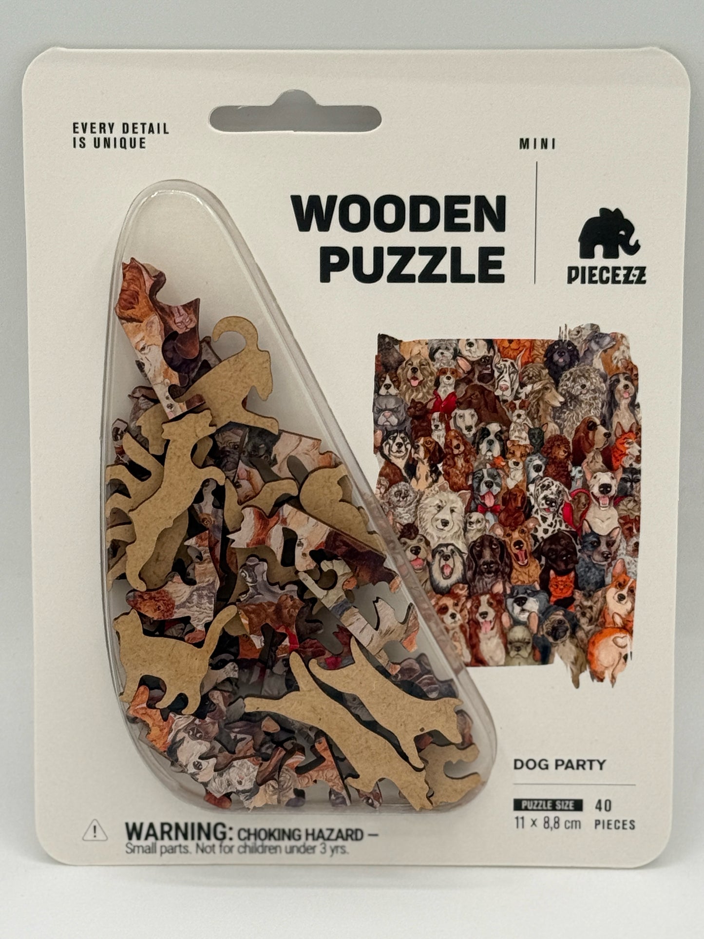 40 Piece Wooden Dog Party Puzzle