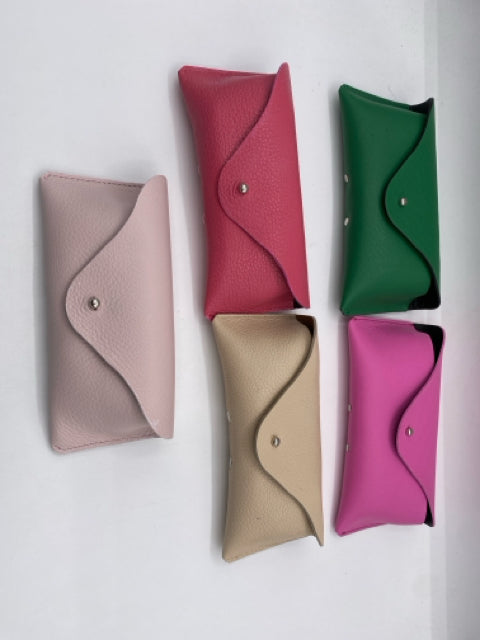 Leather Eyeglass Case with Stud Closure