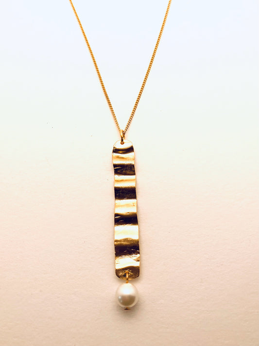Wave and Pearl Necklace