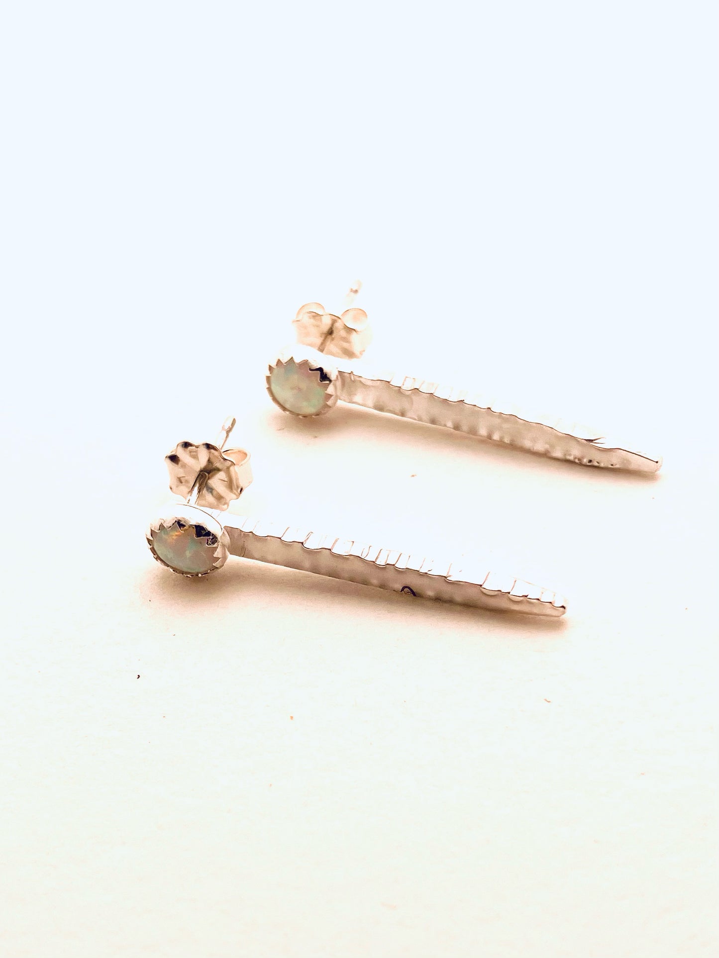 Dagger Studs with 5 mm Opal