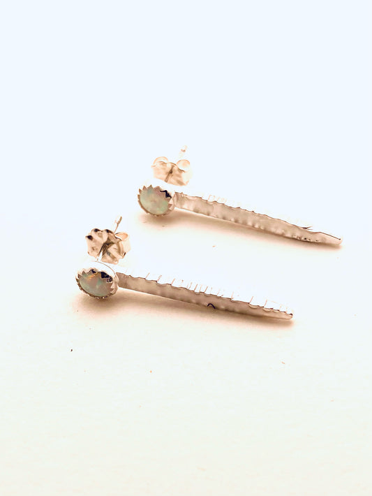 Dagger Studs with 5 mm Opal
