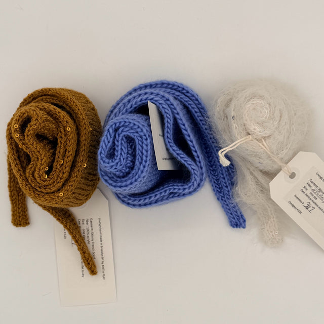 Acrylic Knit Skinny Scarf