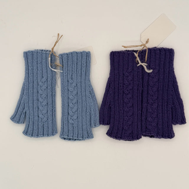 Merino Blend Cable Knit Fingerless Mittens