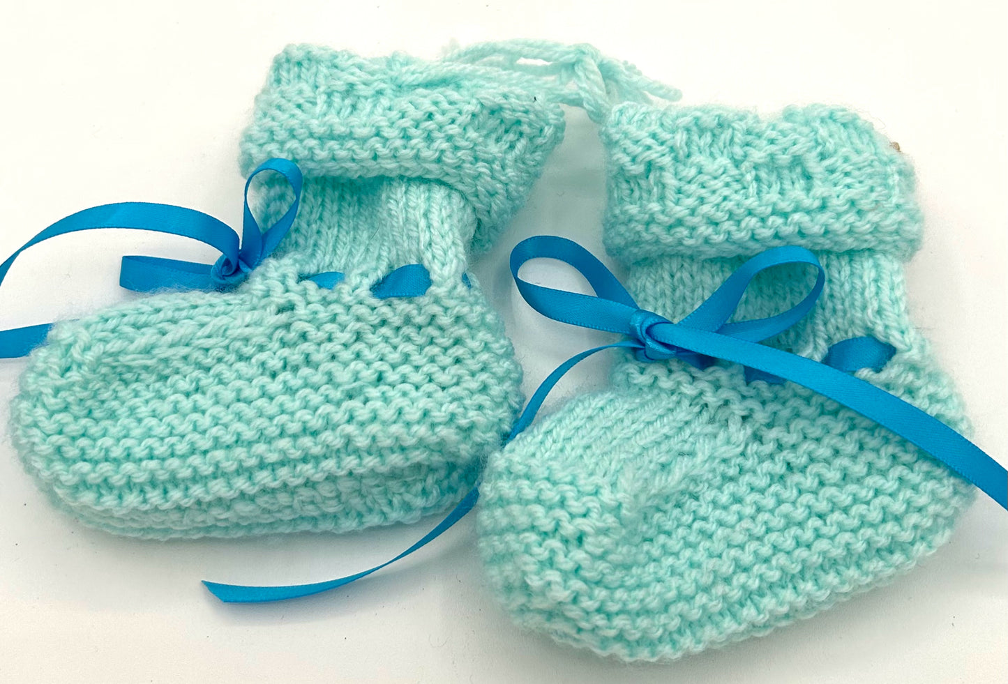 Newborn Aqua Acrylic Booties