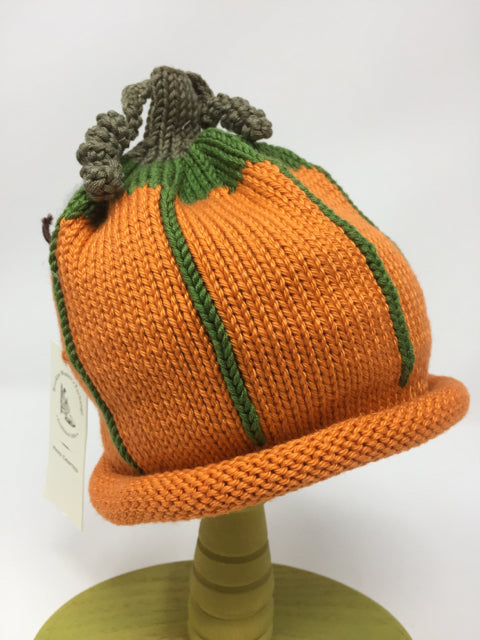 0-3 M Pumpkin Cotton Knit Hat
