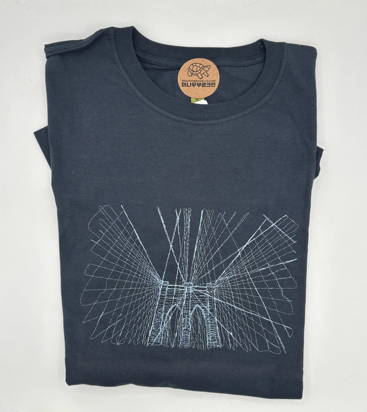 Embroidered T pacific blue Size XL