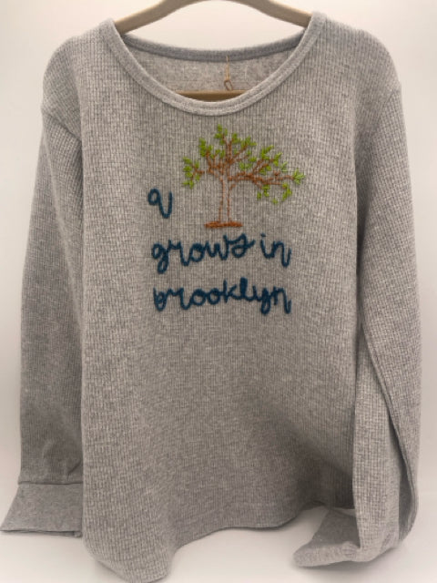 4-6 Y Sweatshirt - Gray w/Embroidery