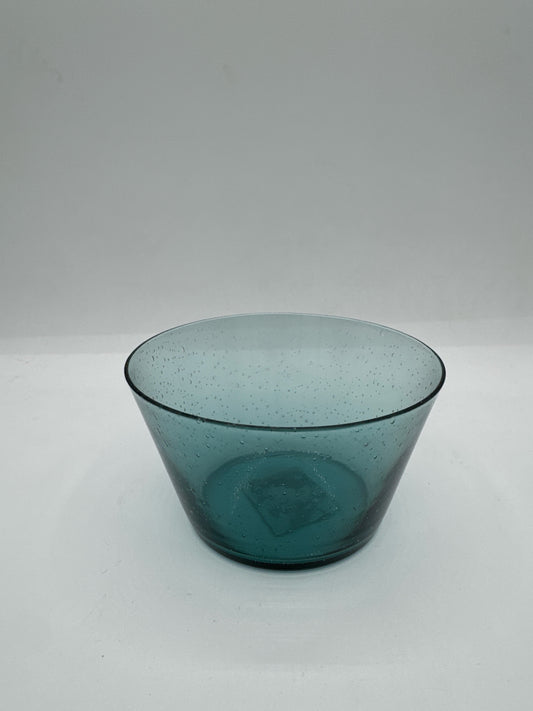 Small Handblown Glass Bowl - Mineral Blue
