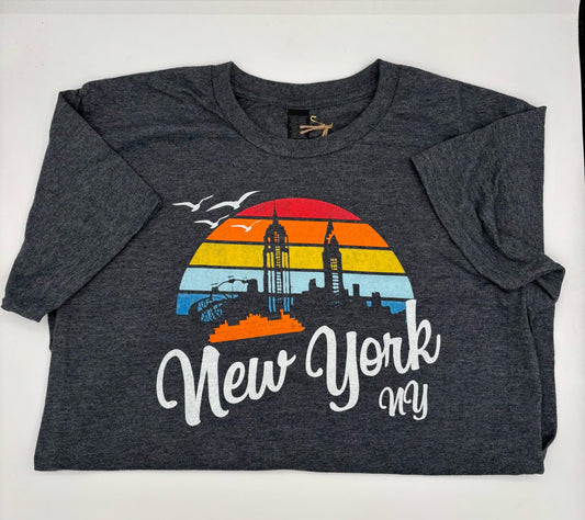 NY Rainbow surfer T Kids size Small