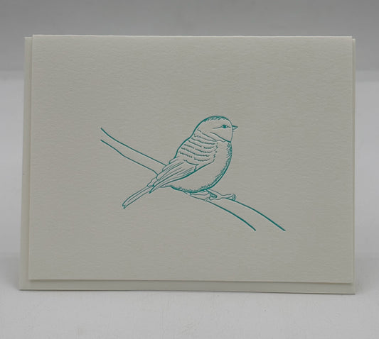 Bluebird Sitting on Branch Card