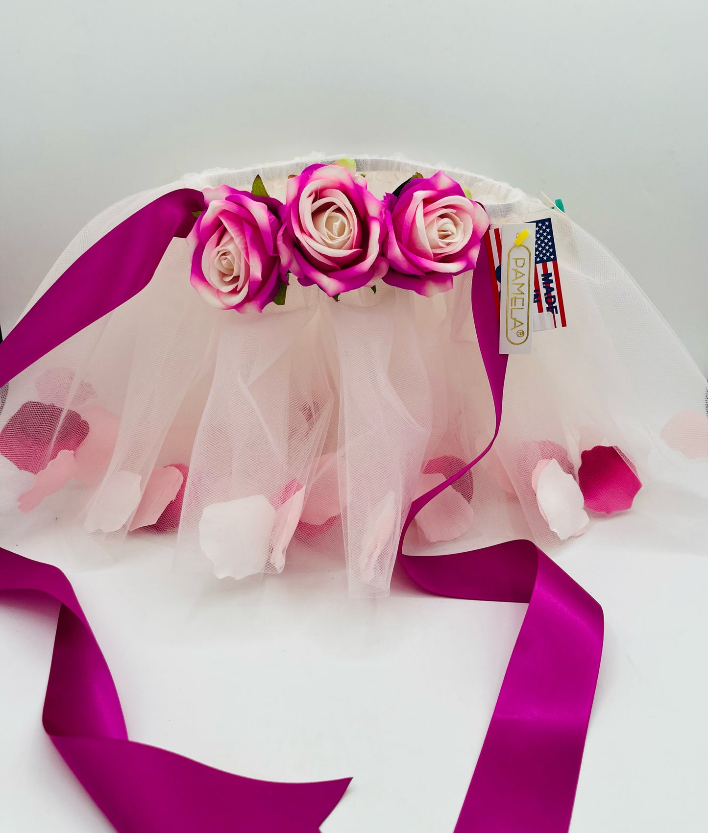 9" Petals Belted Tutu in Blush