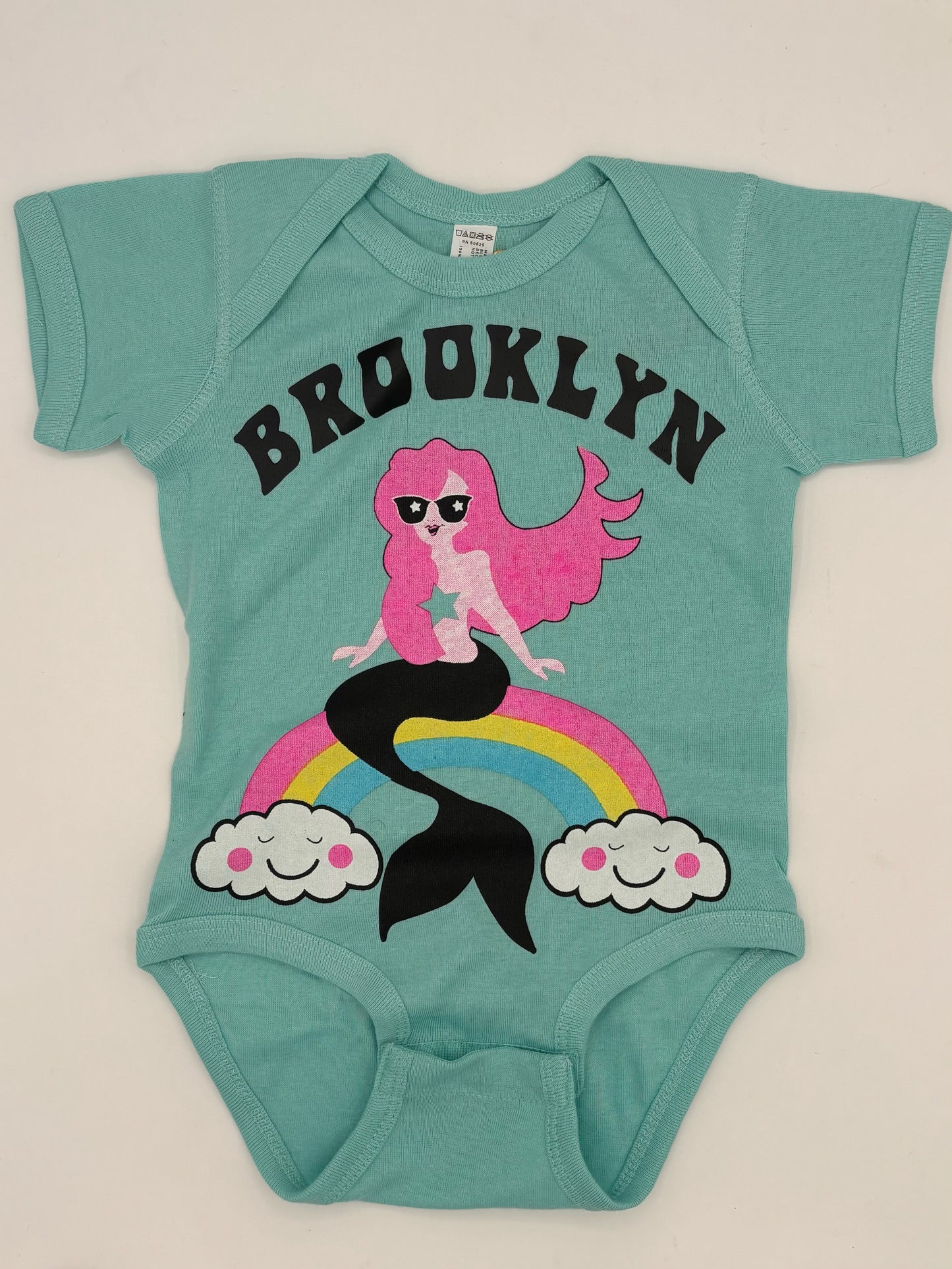 Brooklyn Sassy Mermaid Onesie Aqua Size 18M