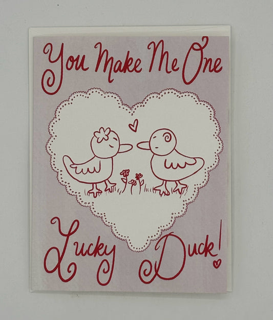 Lucky Duck Anniversary Card