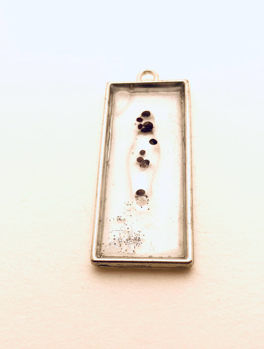 Small Resin Pedant with Black Dots
