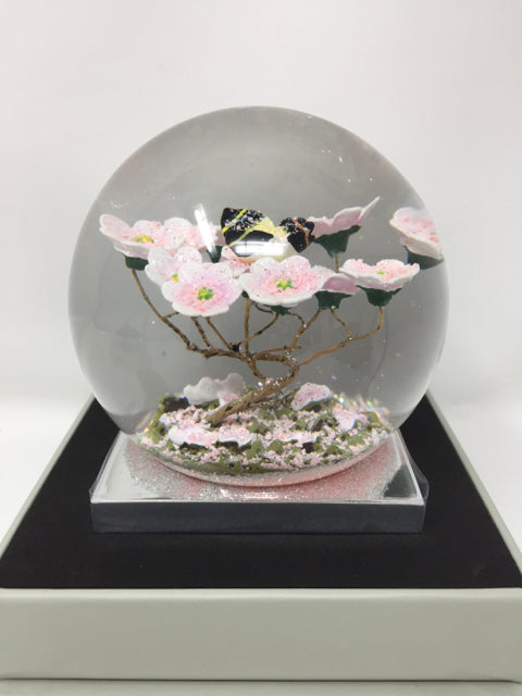 Butterfly on Branch Snow Globe