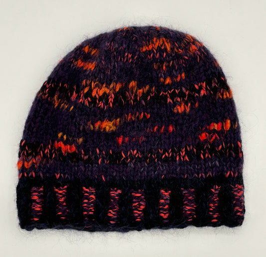 Adult M Purple Multi Cashmere Beanie